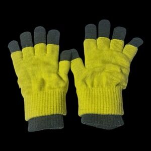 Gap Unisex Cotton Blend Knit Winter Gloves One Sizes Gray
